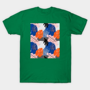 Pattern shapes bluered T-Shirt